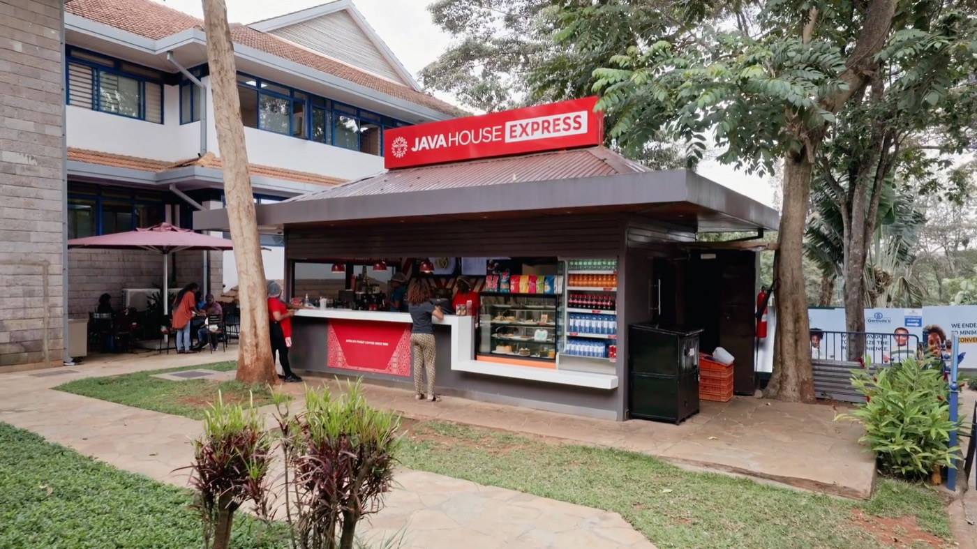 A Java House Express outlet serving customers