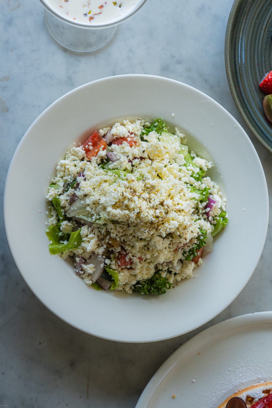 Feta and herb salad from the new menu